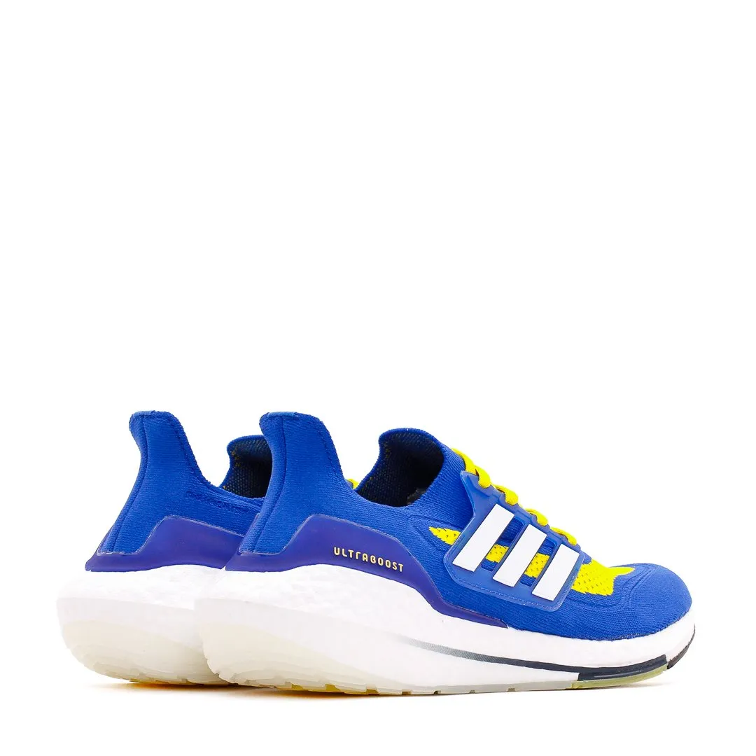 Adidas Running Men Ultraboost 21 Blue Yellow FZ1926