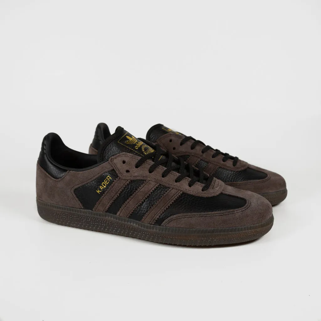 Adidas Skateboarding - Kader Sylla Samba ADV Shoes - Core Black / Brown / Gum 5