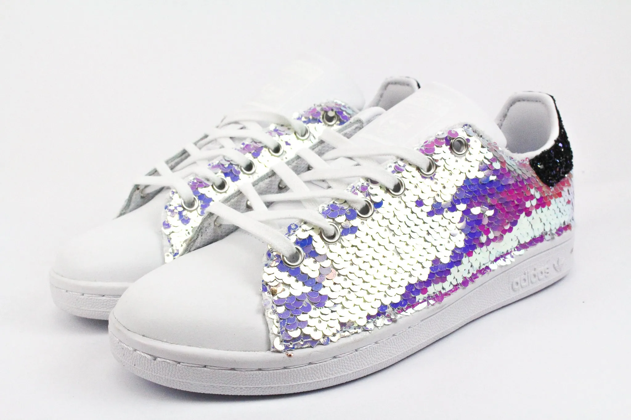 Adidas Stan Smith Paillettes Multicolor & Black Iris Glitter