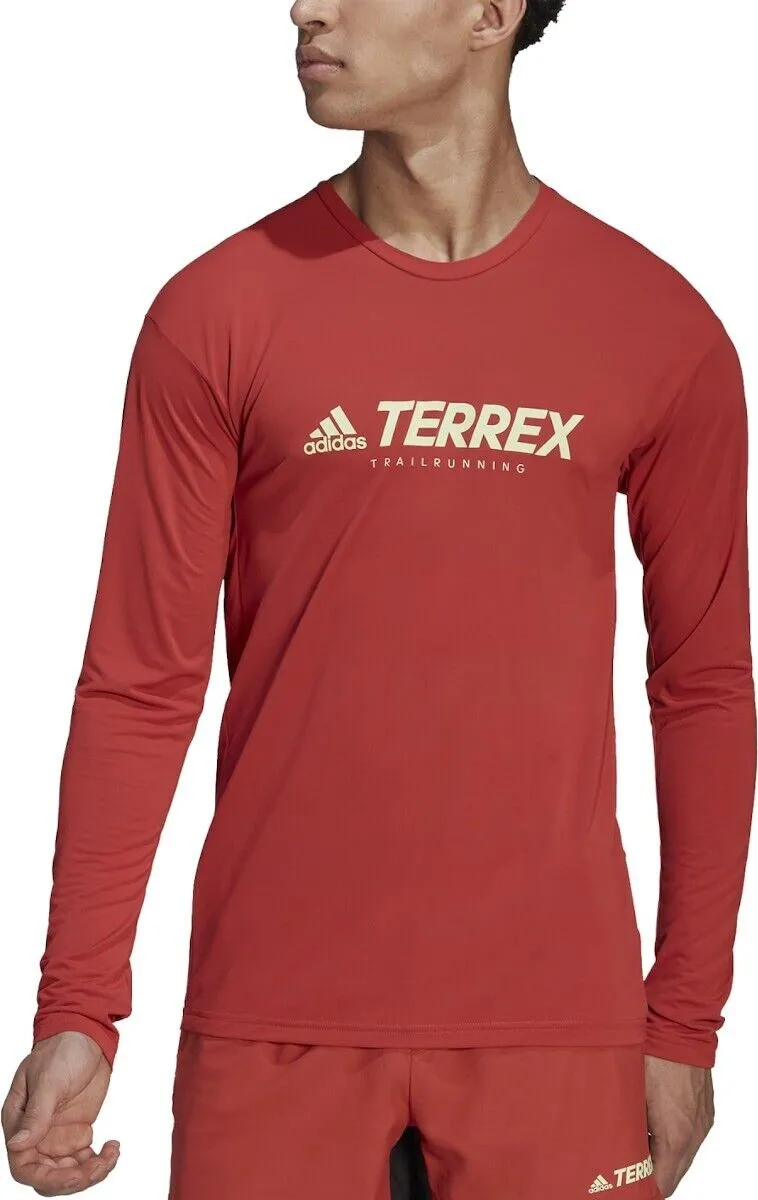 adidas Terrex Trail Running Long Sleeve Top Mens Amber T-Shirt