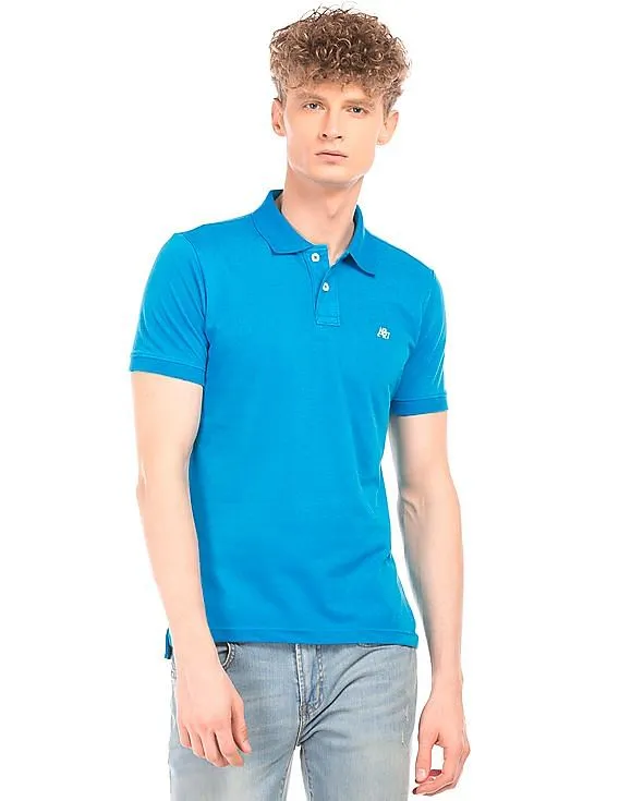 Aeropostale Solid Regular Fit Polo Shirt