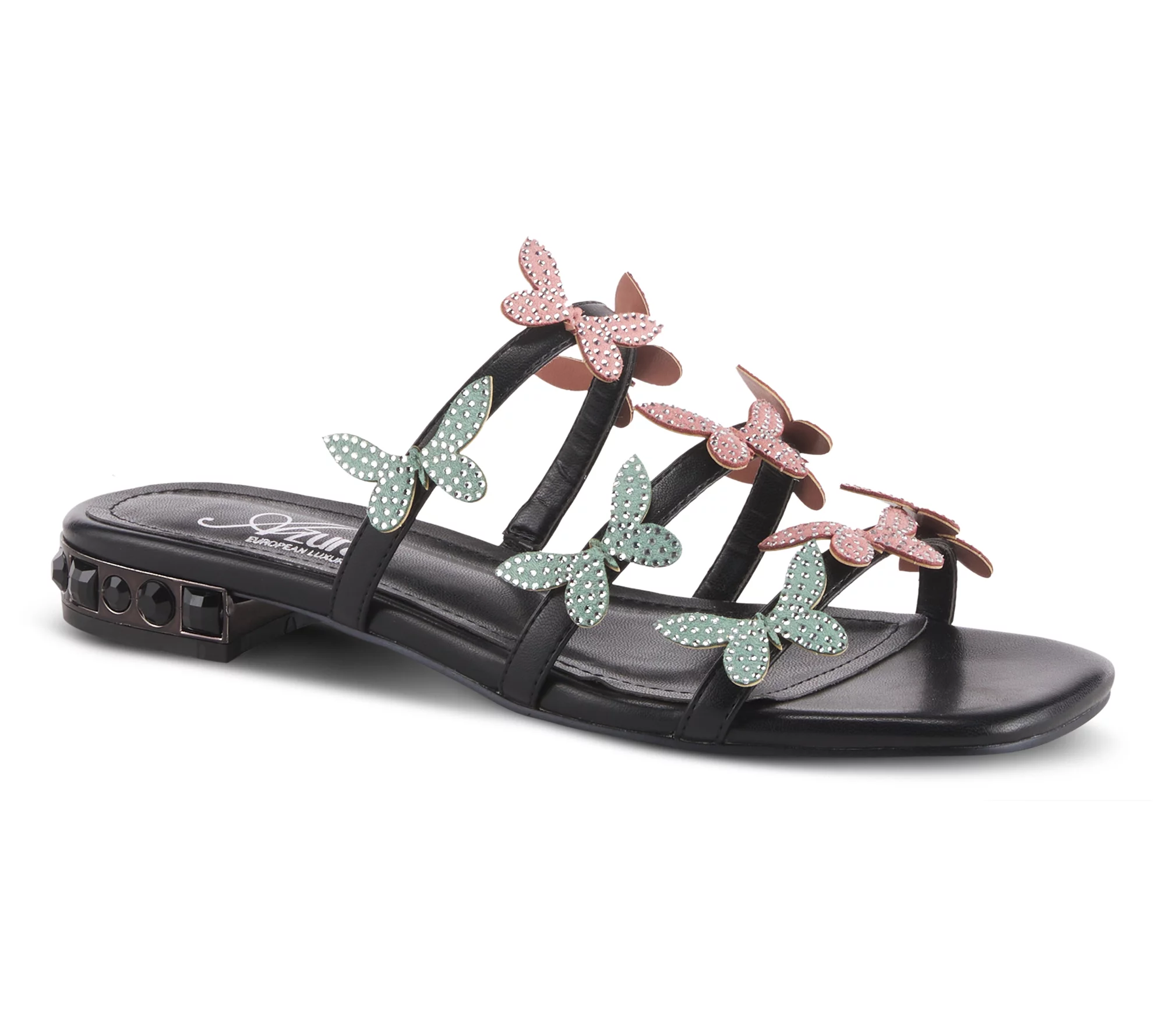 Azura by Spring Step Flat Sandals with Butterfly Detail- Liron