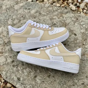 Beige Custom Nike Air Force Ones