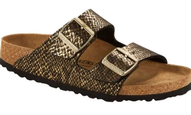 Birkenstock Arizona Gizeh Shiny Snake Animal Print Python Sandals Slides New