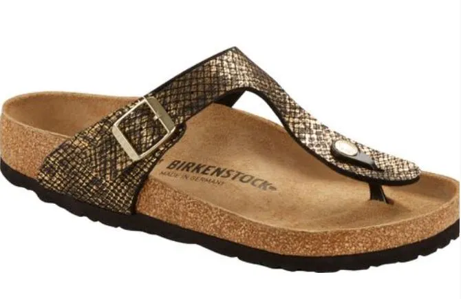 Birkenstock Arizona Gizeh Shiny Snake Animal Print Python Sandals Slides New