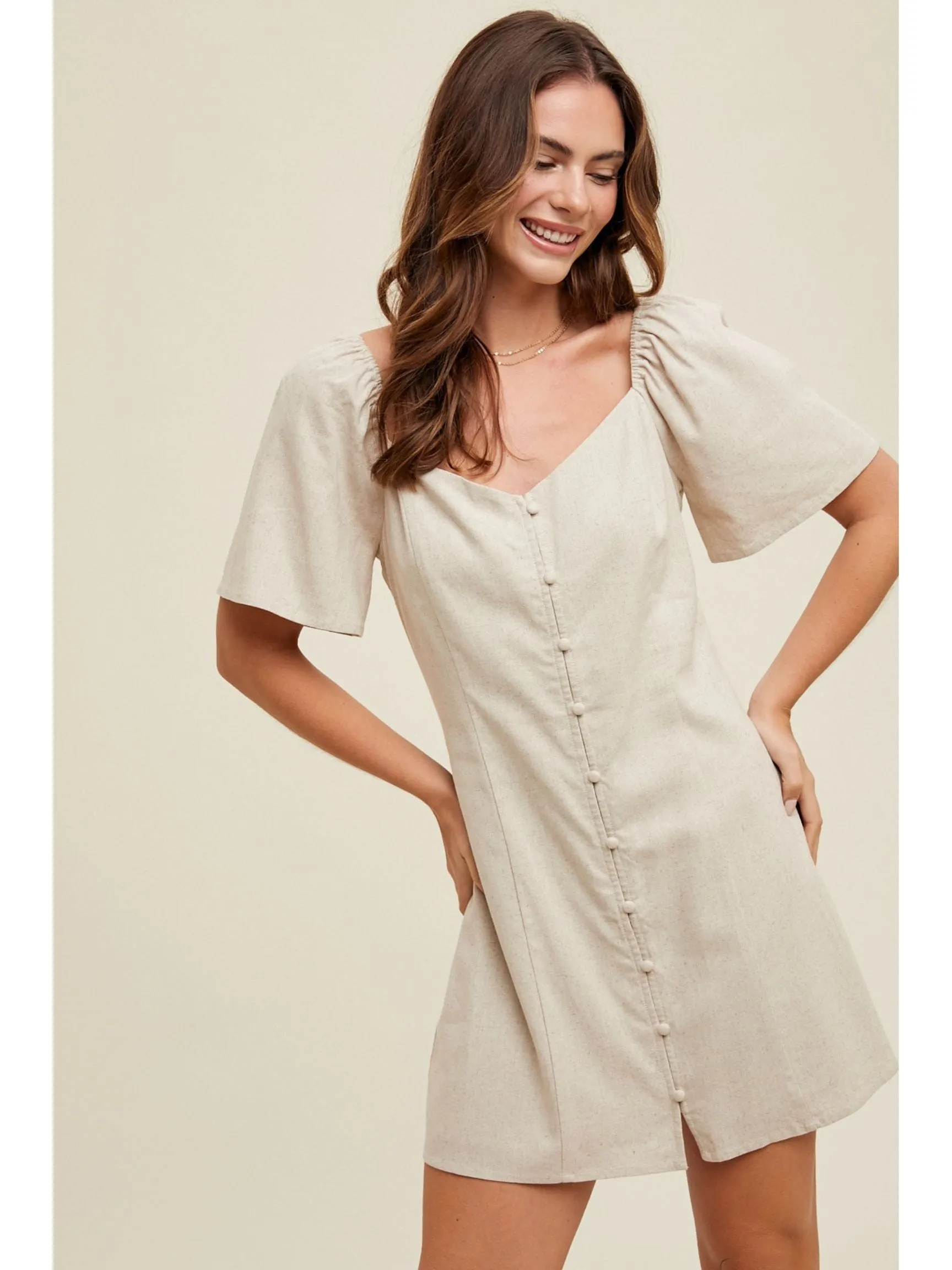 Brianna Linen Dress