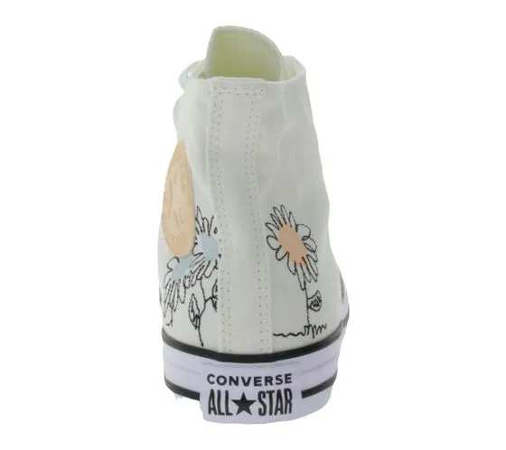 Converse Chuck Taylor All Star Chucks Zapatillas Altas Mujer con Estampado Floral A05131C Beige