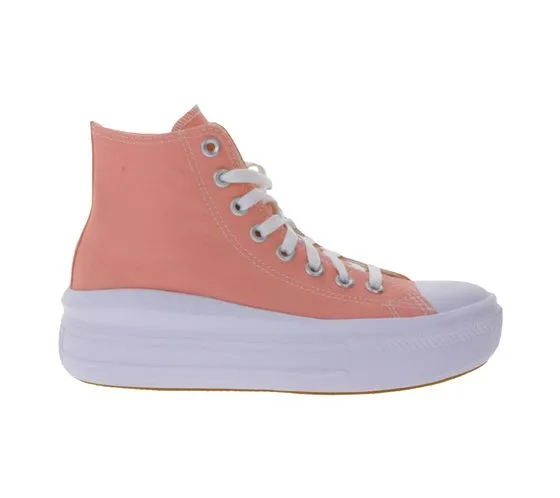 Converse Chuck Taylor All Star Move women's high top sneakers made of canvas in apricot or pink