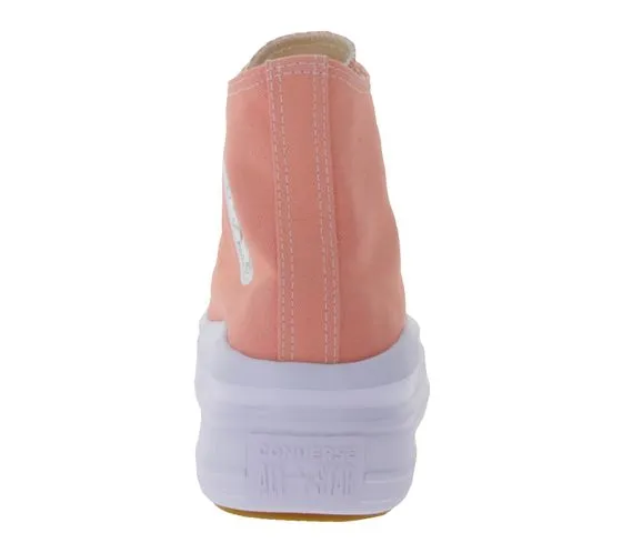 Converse Chuck Taylor All Star Move women's high top sneakers made of canvas in apricot or pink