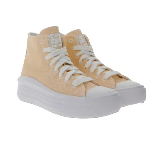 Converse Chuck Taylor All Star Move women's high top sneakers made of canvas in apricot or pink