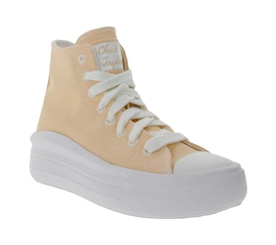 Converse Chuck Taylor All Star Move women's high top sneakers made of canvas in apricot or pink