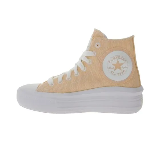 Converse Chuck Taylor All Star Move women's high top sneakers made of canvas in apricot or pink