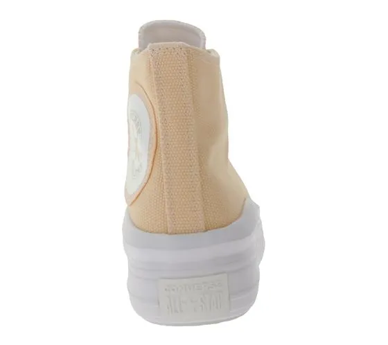 Converse Chuck Taylor All Star Move women's high top sneakers made of canvas in apricot or pink