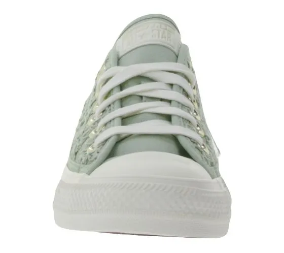 Converse Chuck Taylor All Star OX scarpe da skater da donna cool sneakers basse A06226C verde