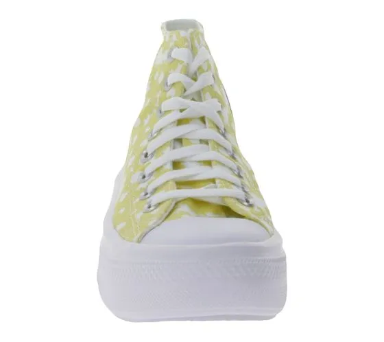 Converse Chuck Taylor All Star sneakers alte da donna comode Chucks A01194C di colore giallo