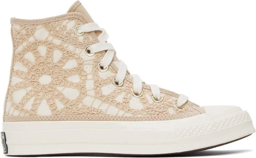 Converse Off-White & Beige Chuck 70 Hi Sneakers