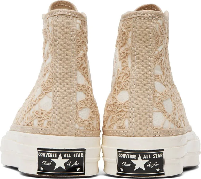 Converse Off-White & Beige Chuck 70 Hi Sneakers