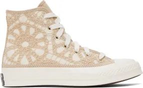 Converse Off-White & Beige Chuck 70 Hi Sneakers