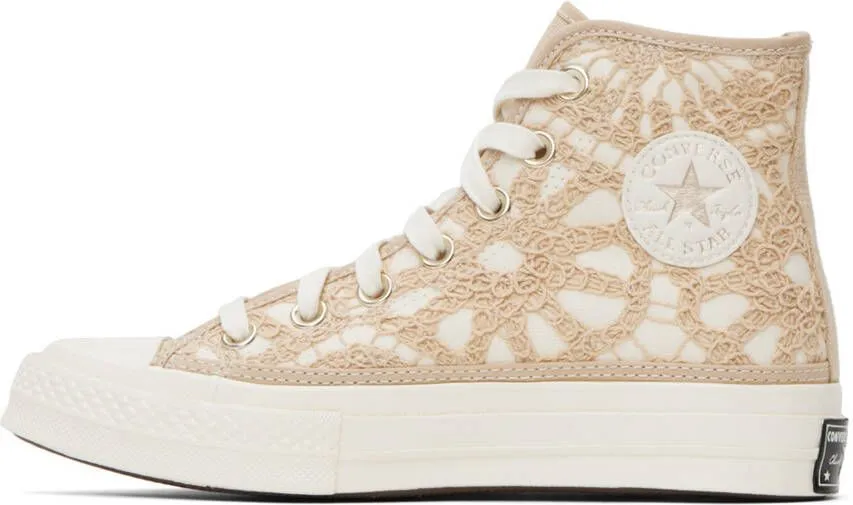 Converse Off-White & Beige Chuck 70 Hi Sneakers