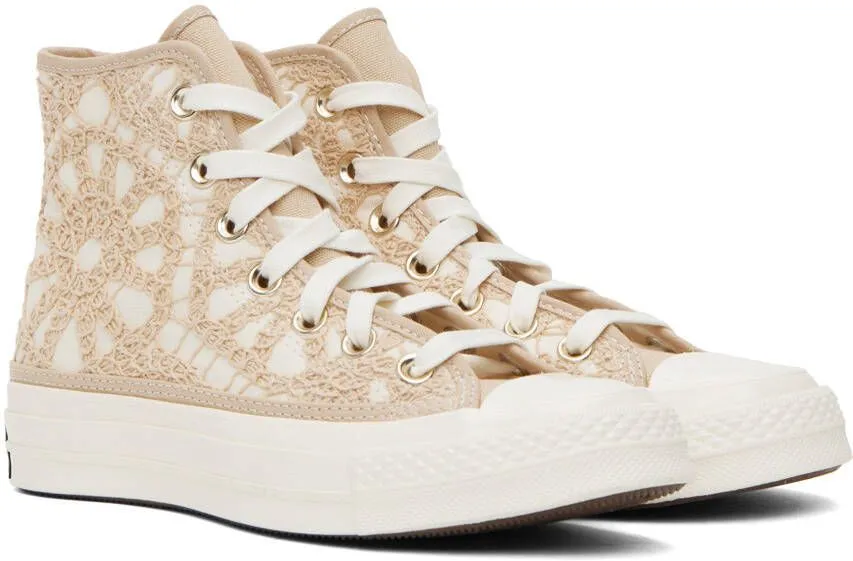 Converse Off-White & Beige Chuck 70 Hi Sneakers