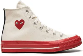 Converse x CdG Play Chuck 70 High Pristine Red sneakers White