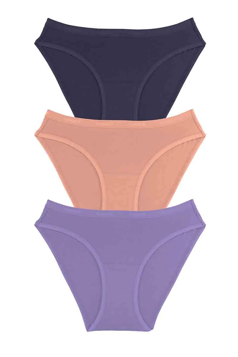 Cotton Bikini Briefs Solid Pack of 3