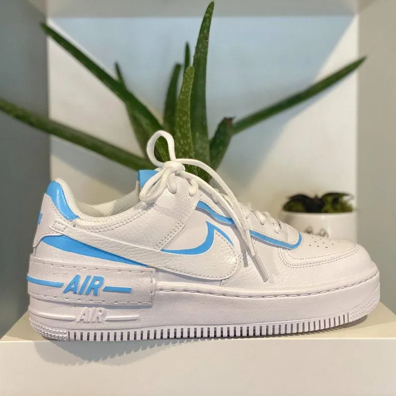 Custom Blue Nike Air Force Ones