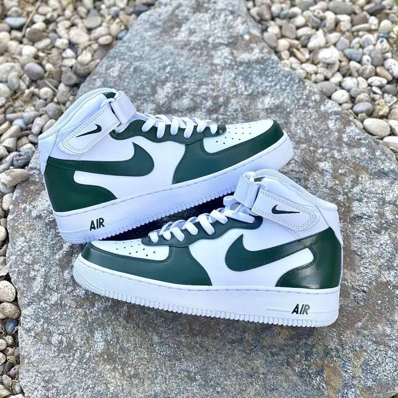 Custom Green Nike Air Force Ones