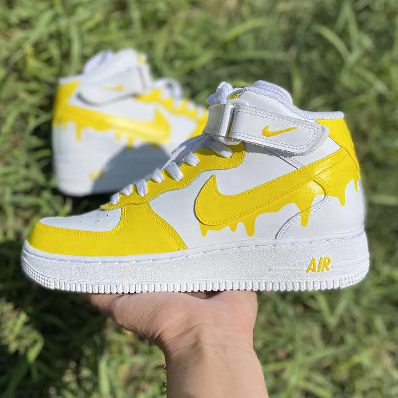 Custom Nike Air Force Ones Yellow