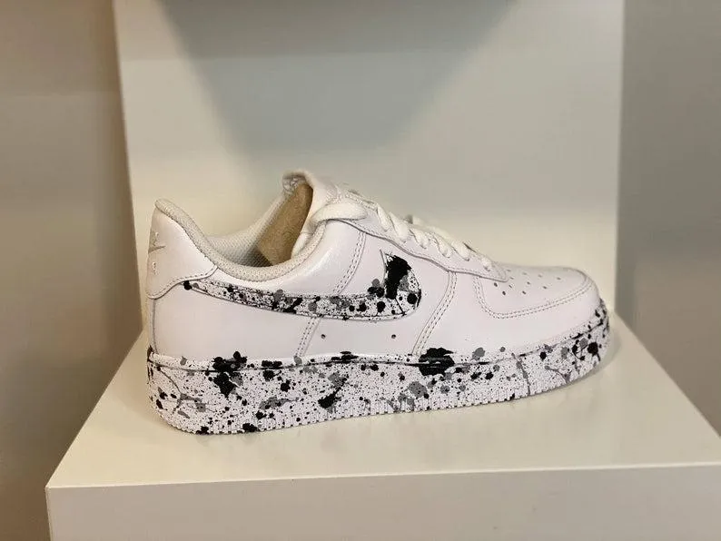 Custom Paint Spatter Nike Air Force Ones