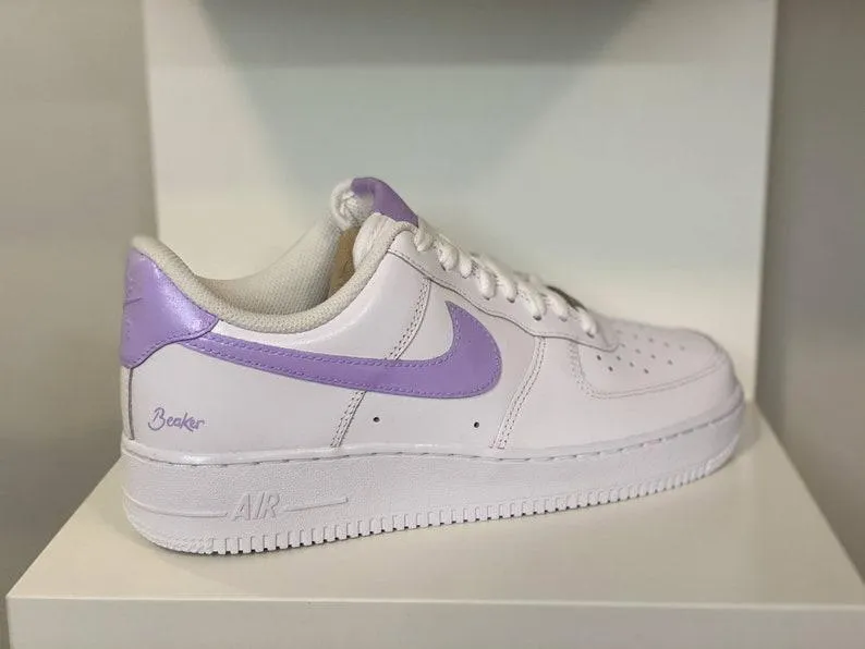 Custom Purple Nike Air Force Ones