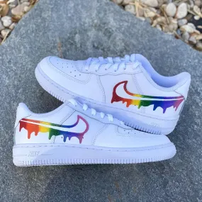 Custom Rainbow Nike Drip Air Force Ones