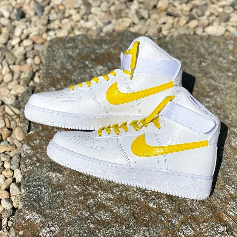 Custom Yellow Nike Air Force Ones