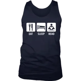 Eat, Sleep, Read Mens Tank