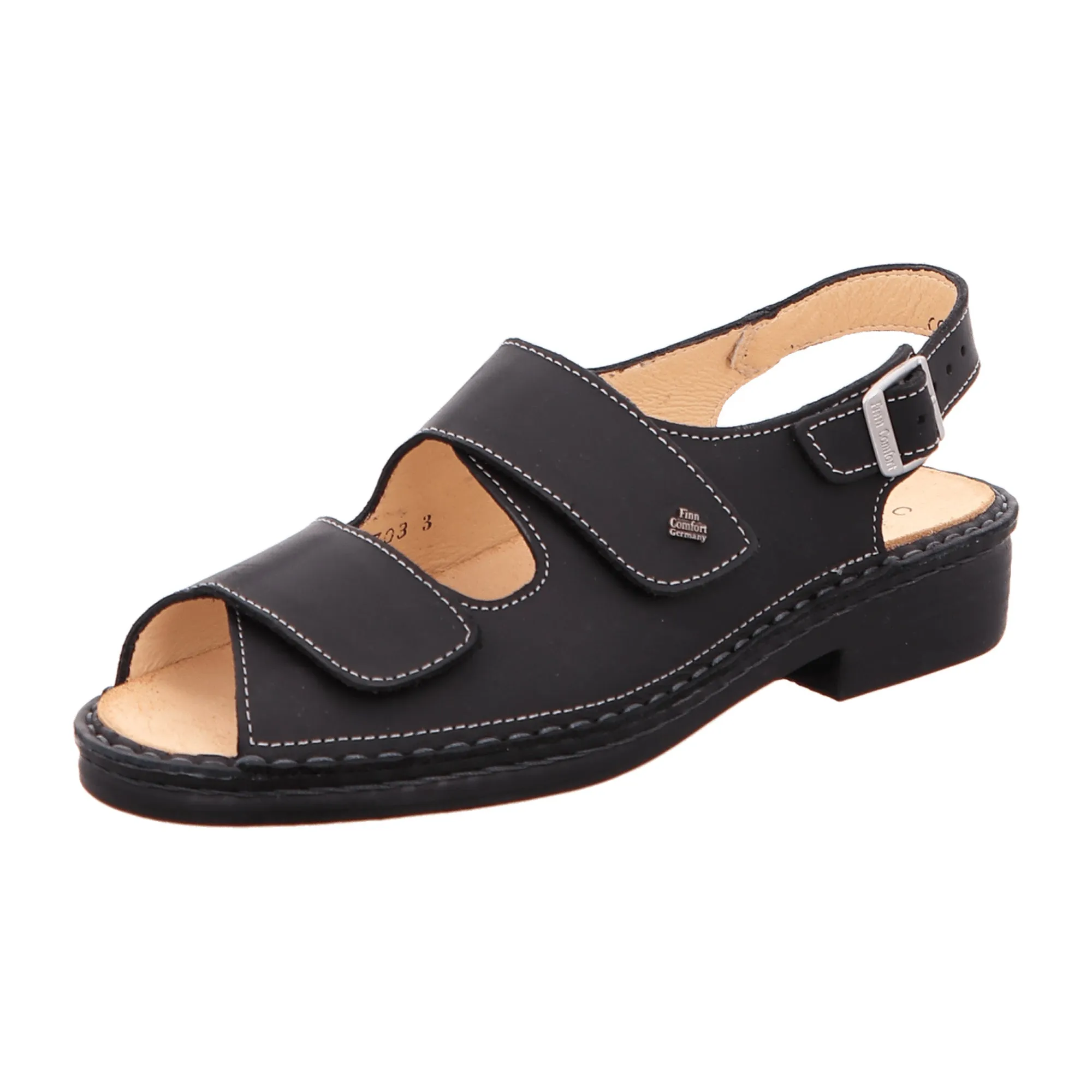 Finn Comfort Tahiti Women's Sandals, Elegant Black Leather - Comfort & Style