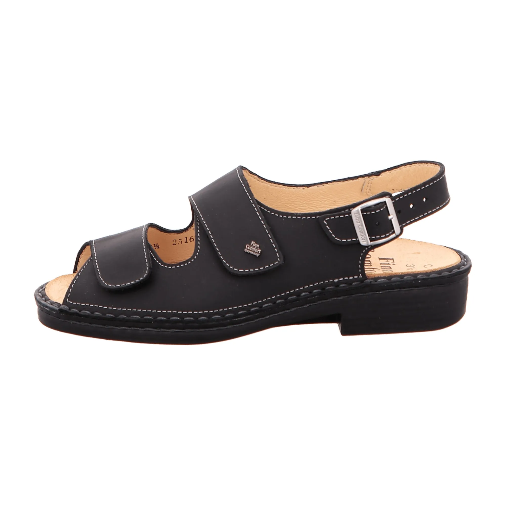 Finn Comfort Tahiti Women's Sandals, Elegant Black Leather - Comfort & Style