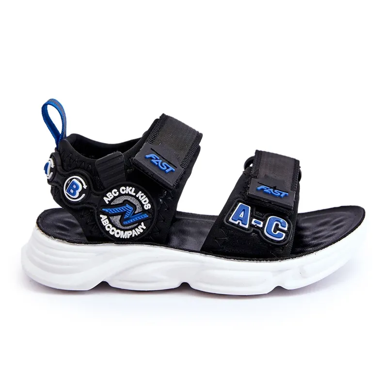 FR1 Children's Light Sandals Black and Blue Maxel