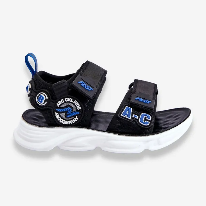 FR1 Children's Light Sandals Black and Blue Maxel