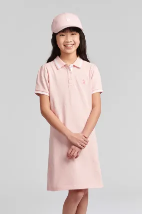 Girls Polo Dress in Crystal Rose