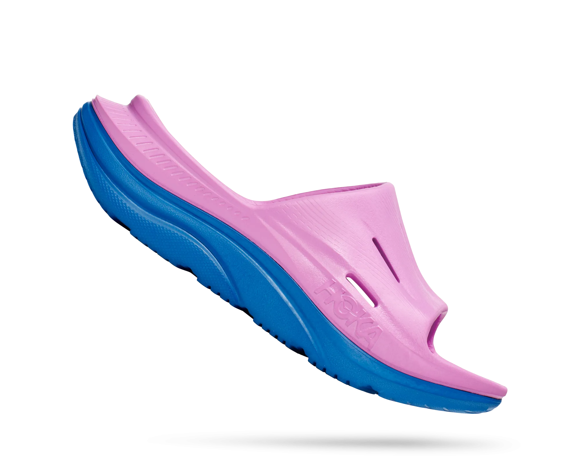 Hoka All Gender/Unisex Ora Recovery Slide 3 Color: Cyclamen/Coastal Sky