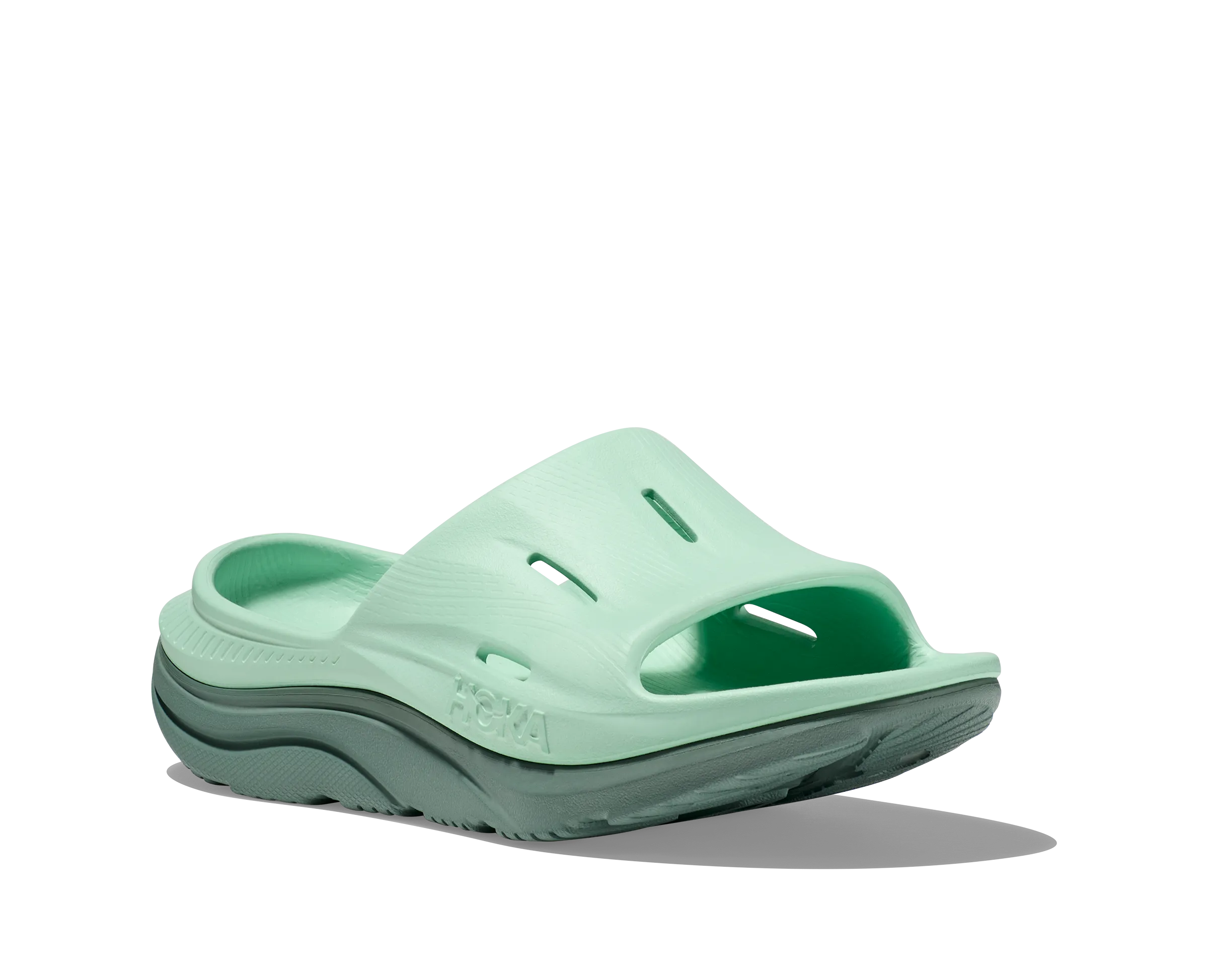 Hoka All Gender/Unisex Ora Recovery Slide 3 Color: Mist Green/Trellis