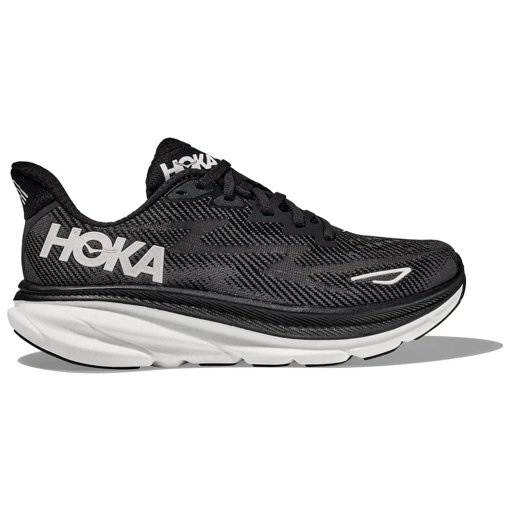 Hoka Clifton 9 Running Shoe Black/White (Women's)