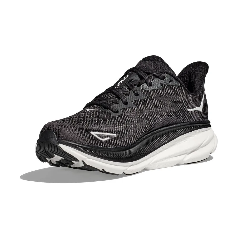 Hoka Clifton 9 Running Shoe Black/White (Women's)