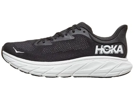 Hoka Men's Arahi 7, black/white, medium and wide