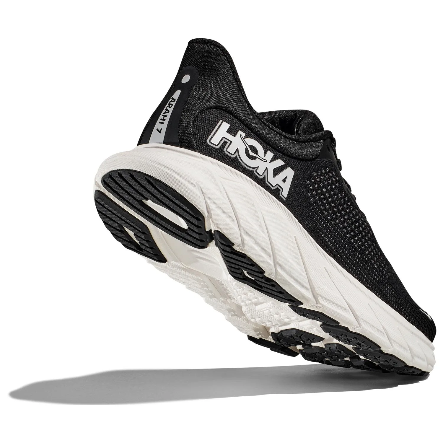 Hoka Men's Arahi 7, black/white, medium and wide