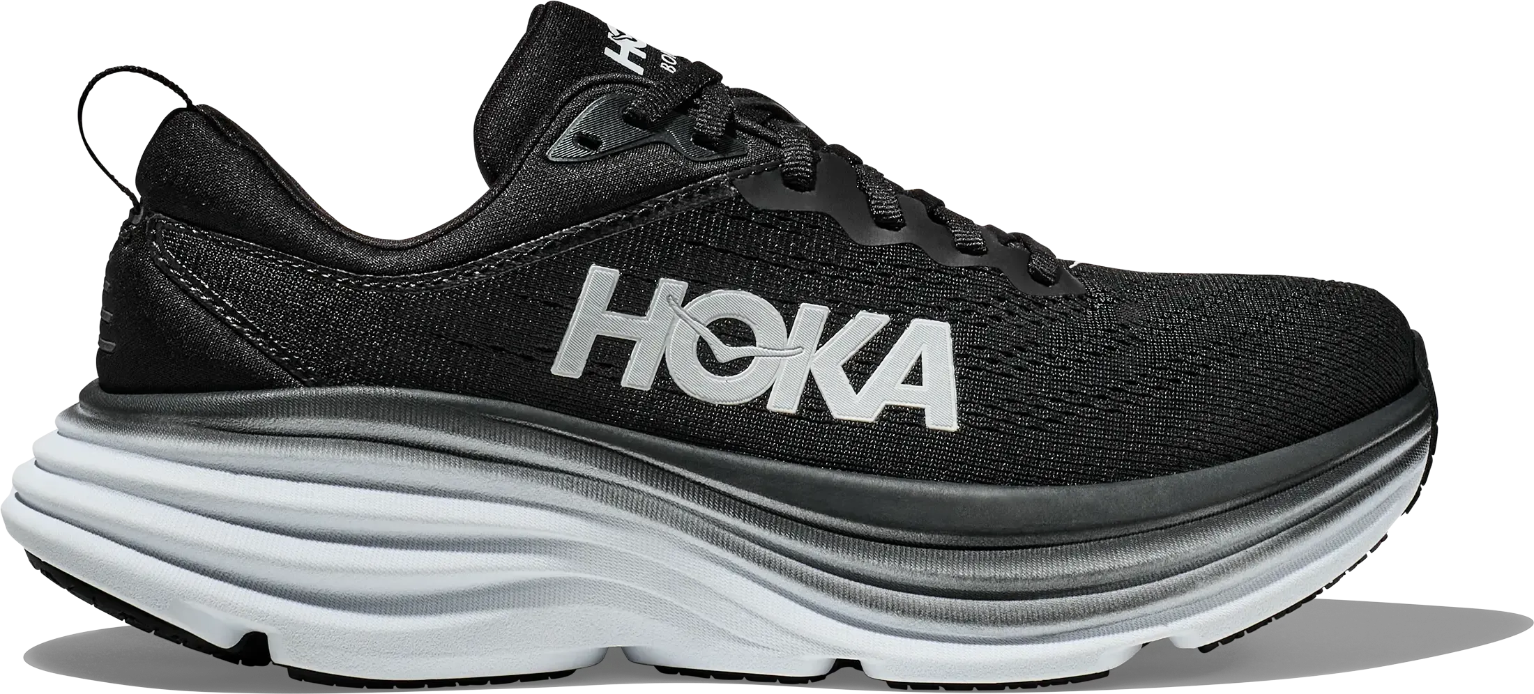 Hoka Men's Bondi 8 Wide Black/White | Buy Hoka Men's Bondi 8 Wide Black/White here | Outnorth