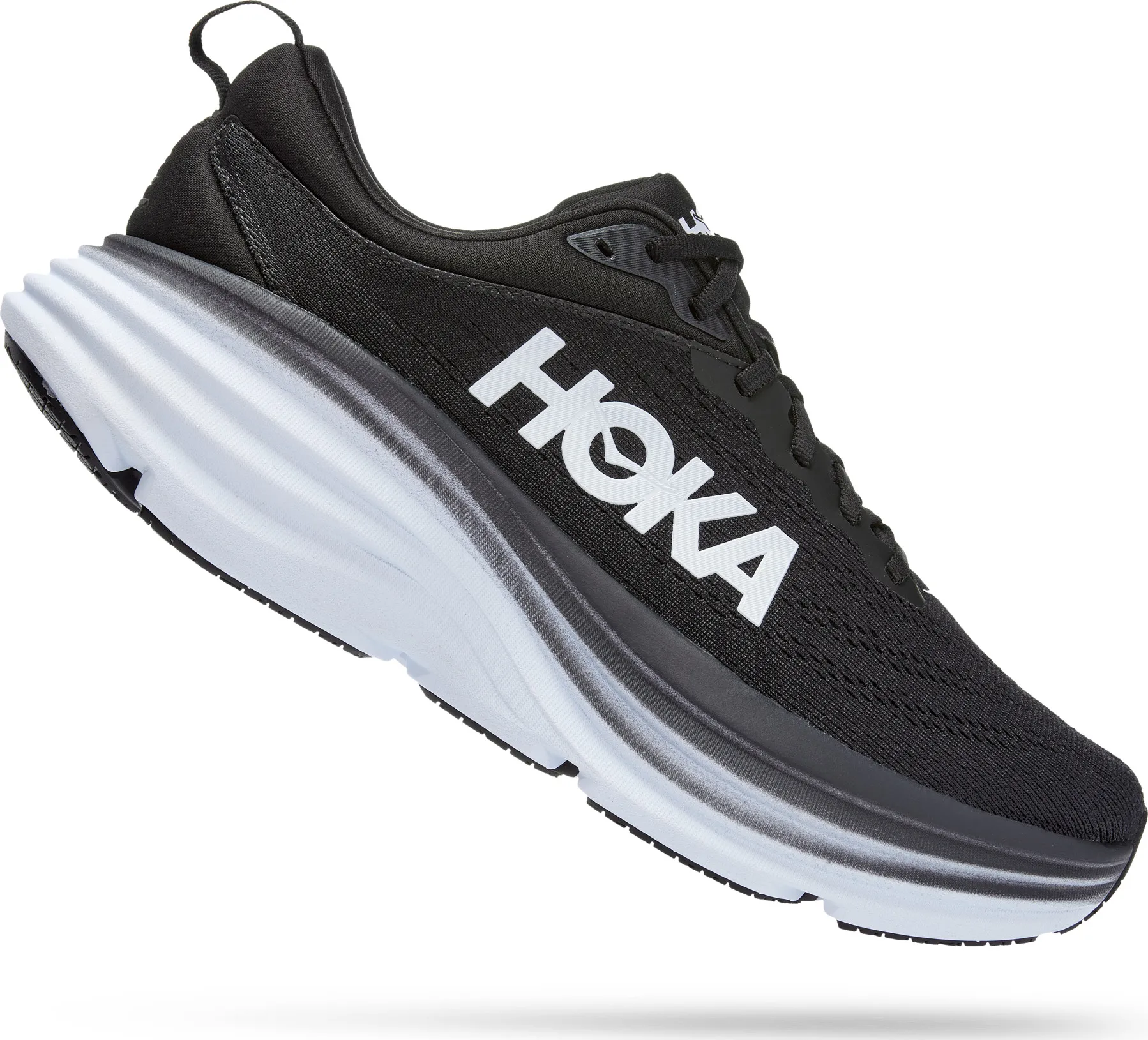 Hoka Men's Bondi 8 Wide Black/White | Buy Hoka Men's Bondi 8 Wide Black/White here | Outnorth