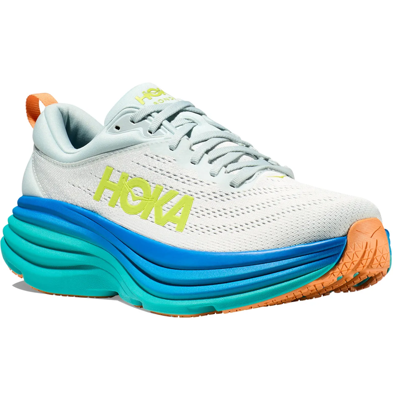 HOKA ONE ONE Men's Bondi 8 - Ice Flow / Bit of Blue (Medium Width)