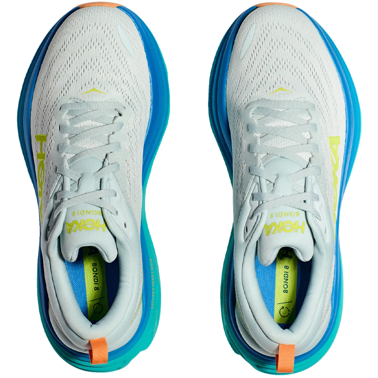 HOKA ONE ONE Men's Bondi 8 - Ice Flow / Bit of Blue (Medium Width)