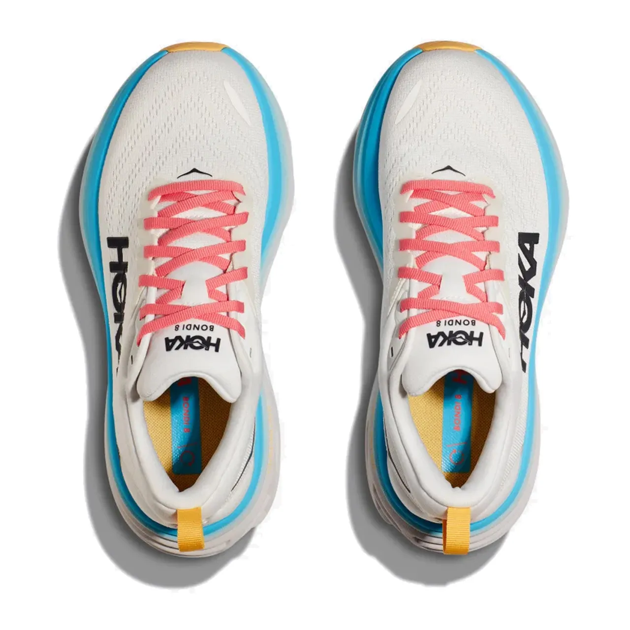 HOKA ONE ONE Women's Bondi 8 - Blanc De Blanc / Swim Day (Wide Width)